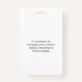 Medische staf Aangepast Logo Rood Badge (Achterkant)