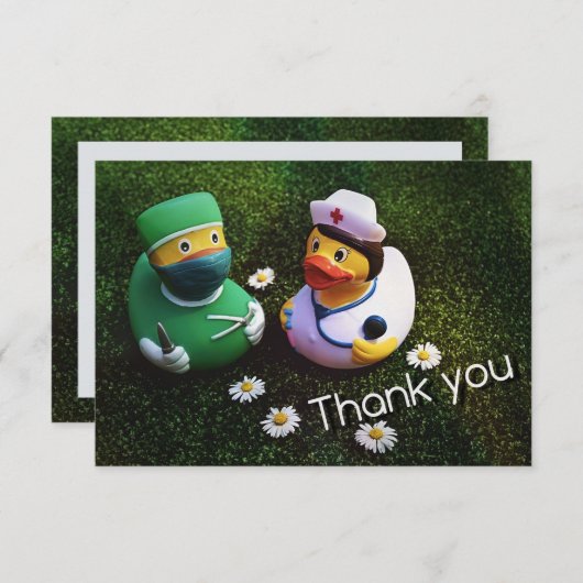 Medische staf Hartelijk dank Bedankkaart (Voorkant / Achterkant)