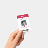 Medische Staf ID + Barcode Verticaal Badge (Handheld)