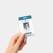 Medische staf-ID + streepjescode verticaal Badge (Handheld)
