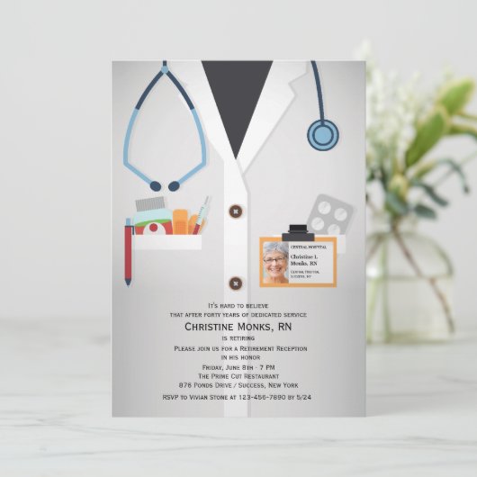 Medische staf Uitnodiging tot vervroegde uittredin (Staand voorkant)