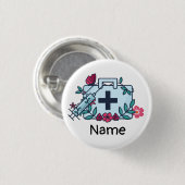 Medische staf verpleegkundige ronde button 3,2 cm (Voorkant /achterkant)