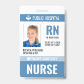 Medische staf Ziekenhuisverpleegster ID Badge (Front)