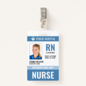 Medische staf Ziekenhuisverpleegster ID Badge (Voorkant met clip)