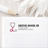 Medische stethoscoop | Adres van de verpleegster Etiket (Insitu)