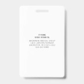 Medische stethoscoop bewerkbare roze medisch hulpv badge (Achterkant)