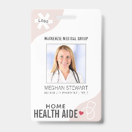 Medische stethoscoop bewerkbare roze medisch hulpv badge