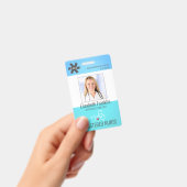 Medische Stethoscoop Blauw Groene Gradient Nurse Badge (Handheld)