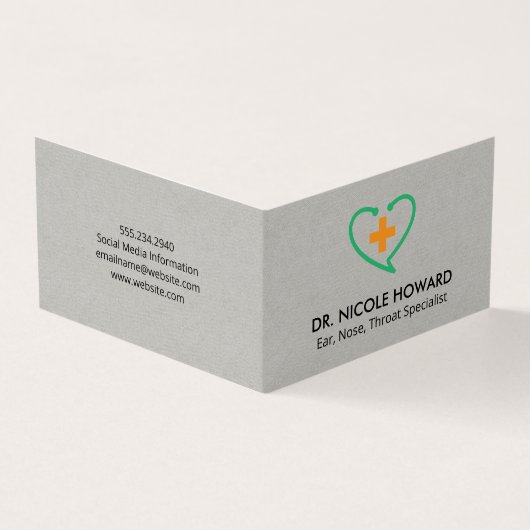 Medische stethoscoop | Gezondheid | Dokter Visitekaartje (Buitenkant)