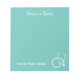Medische stethoscoop-logo-blocnote voor dokter MD Notitieblok