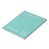 Medische stethoscoop logo notitieblok voor dokter  (Linkerzijde)