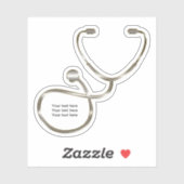 Medische Stethoscoop Sjabloon Vorm Sticker (Vel)