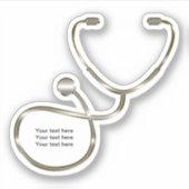 Medische Stethoscoop Sjabloon Vorm Sticker (Voorkant)