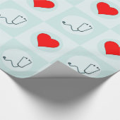 Medische stethoscoop Verpleegkundige of Arts Patro Cadeaupapier (Hoek)