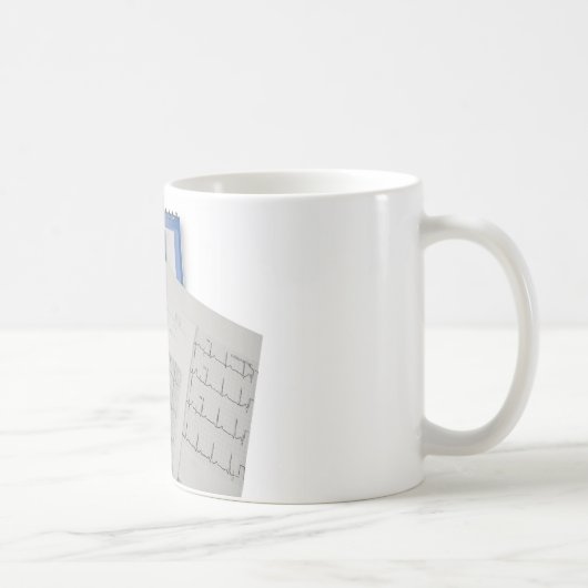 medische stethoscoop voor het ECG-cardiogram Koffiemok (Rechts)