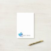 Medische stethoscoop Wit Blauwgroen hart Aangepast Post-it® Notes (Op bureau)