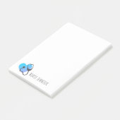 Medische stethoscoop Wit Blauwgroen hart Aangepast Post-it® Notes (Schuin)