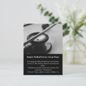 Medische stethoscoop, zwart en wit briefkaart (Staand voorkant)