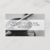 Medische stethoscoop, zwart en wit visitekaartje (Achterkant)