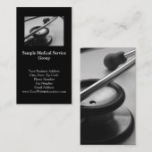 Medische stethoscoop, zwart en wit visitekaartje (Voorkant / Achterkant)