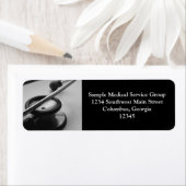 Medische Stethoscoop, Zwart-wit Etiket (Insitu)