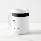 Medische student Afstuderen Doctor Black White Nam Koffiemok (Voorkant links)