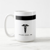Medische student Afstuderen Doctor Black White Nam Koffiemok (Links)