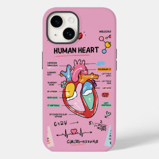Medische Student Science Doodle Menselijke Hart An Case-Mate iPhone 14 Hoesje