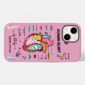Medische Student Science Doodle Menselijke Hart An Case-Mate iPhone Case (Achterkant (horizontaal))
