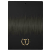 Medische symbolen — Borstelzwart en goudklembord Klembord (Achterkant)