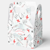 Medische symbolen Rood wit, zwart, doos Bedankdoosjes (Geopend)