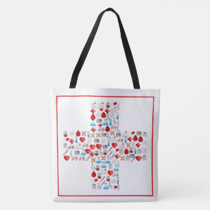 Medische symbolen tote bag