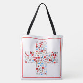 Medische symbolen tote bag (Achterkant)