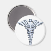 Medische symbolen Zilver Magneet (Voorkant / Achterkant)