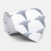 Medische symbolen Zilver Stropdas (Opgerold)