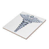 Medische symbolen Zilver Tegeltje (Zijkant)