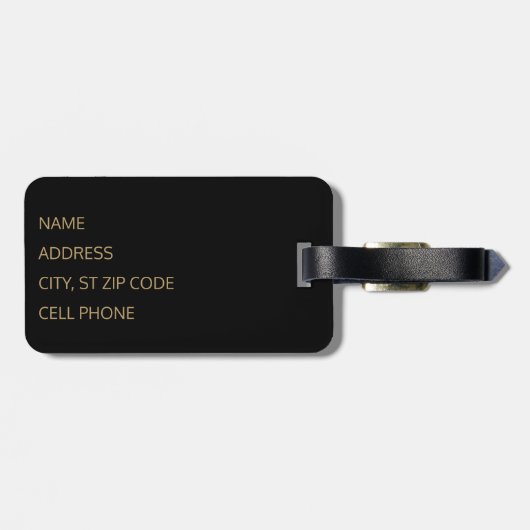 Medische symbolen - Zwart en goud Bagagelabel (Achterkant horizontaal)