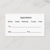 Medische tandarts Moderne benoeming Visitekaartje (Achterkant)