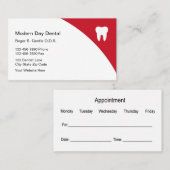 Medische tandarts Moderne benoeming Visitekaartje (Voorkant / Achterkant)