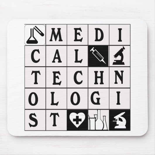 MEDISCHE TECHNOLOGISTISCHE RID / BLOCK / PUZZZEL MUISMAT (Voorkant)