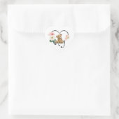 Medische teddybeer bloemenstethoscoop hart sticker (Tas)