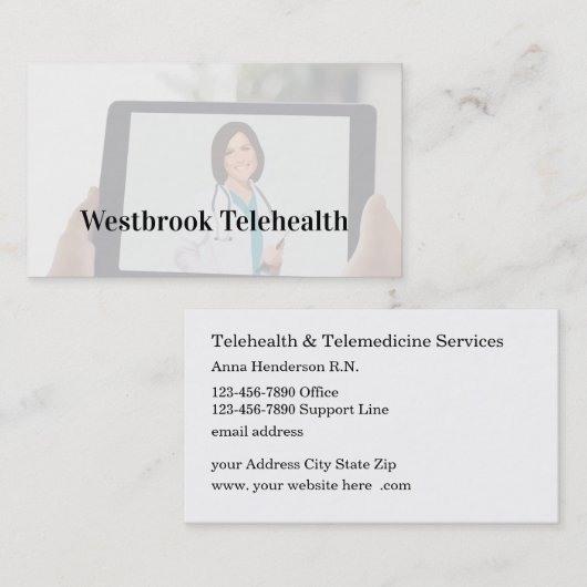 Medische telemedische diensten  visitekaartje (Voorkant / Achterkant)