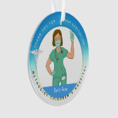 Medische thema kerst ornamenten, verpleegkunde ornament (voorkant)