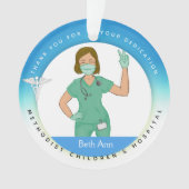 Medische thema kerst ornamenten, verpleegkunde ornament (voorkant)