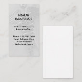 Medische thema ziektekostenverzekering visitekaartje (Voorkant / Achterkant)