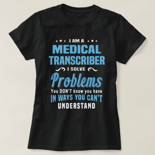 medische transcribent t-shirt (Design voorkant)