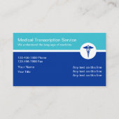 Medische Transcriptie Visitekaartjes (Voorkant)