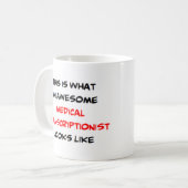 medische transcriptionist, geweldige koffiemok (Voorkant links)