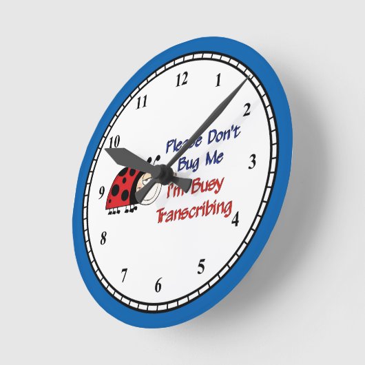 Medische transcriptklok ronde klok (Hoek)
