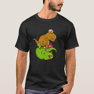 Medische TRex voert CPR EMT-verpleegster dokter di T-shirt